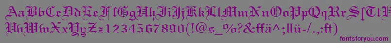 LinotextDfr Font – Purple Fonts on Gray Background