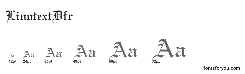 Размеры шрифта LinotextDfr