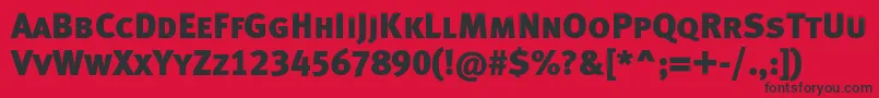 Metablackcapslfc Font – Black Fonts on Red Background