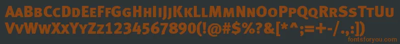 Metablackcapslfc Font – Brown Fonts on Black Background