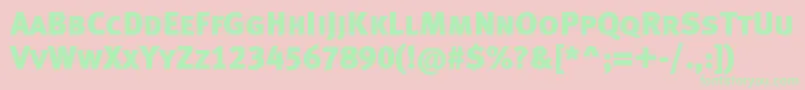 Metablackcapslfc Font – Green Fonts on Pink Background