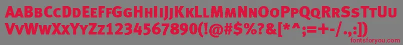 Metablackcapslfc Font – Red Fonts on Gray Background