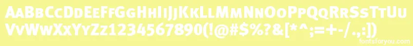 Metablackcapslfc Font – White Fonts on Yellow Background