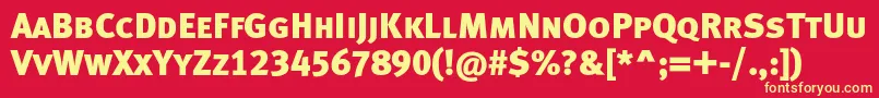 Metablackcapslfc Font – Yellow Fonts on Red Background