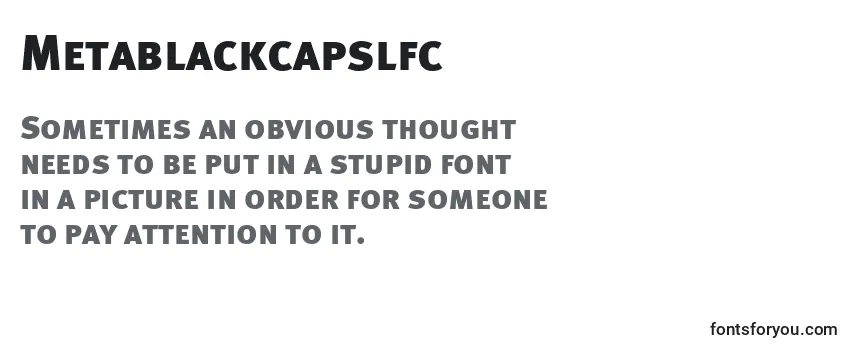 Metablackcapslfc Font