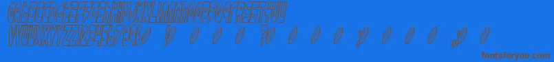 Astro 869 Font – Brown Fonts on Blue Background
