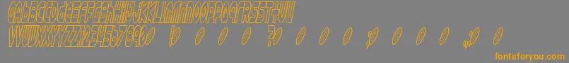 Astro 869 Font – Orange Fonts on Gray Background