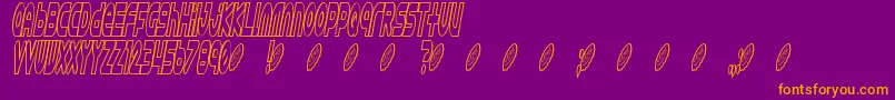 Astro 869 Font – Orange Fonts on Purple Background