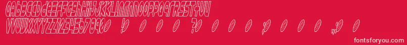 Astro 869 Font – Pink Fonts on Red Background