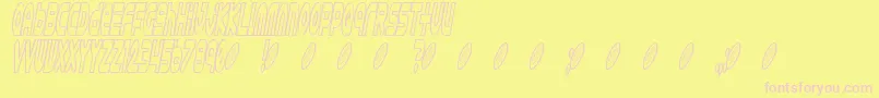 Astro 869 Font – Pink Fonts on Yellow Background