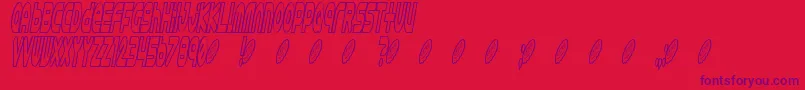 Astro 869 Font – Purple Fonts on Red Background