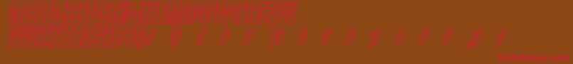 Astro 869 Font – Red Fonts on Brown Background