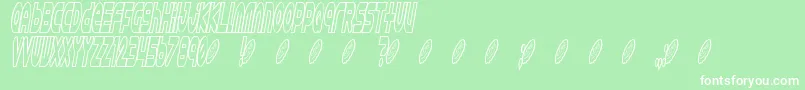 Astro 869 Font – White Fonts on Green Background