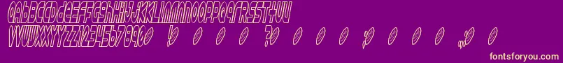 Astro 869 Font – Yellow Fonts on Purple Background