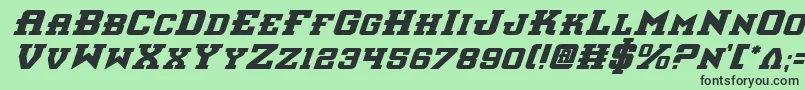 フォントInterceptorbi – 緑の背景に黒い文字