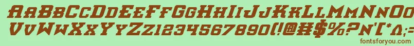 Шрифт Interceptorbi – коричневые шрифты на зелёном фоне