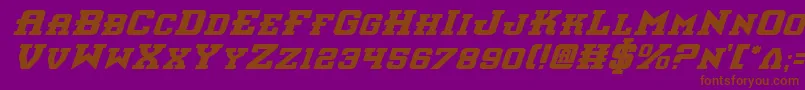 Interceptorbi Font – Brown Fonts on Purple Background
