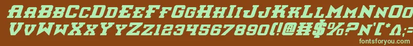 Interceptorbi Font – Green Fonts on Brown Background
