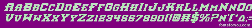 Interceptorbi Font – Green Fonts on Purple Background