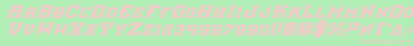 Interceptorbi Font – Pink Fonts on Green Background