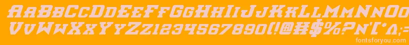 Interceptorbi Font – Pink Fonts on Orange Background