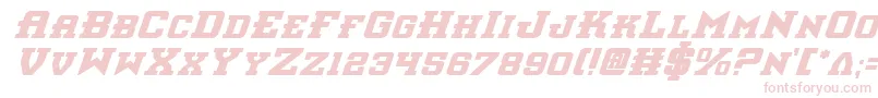 Interceptorbi-Schriftart – Rosa Schriften auf weißem Hintergrund