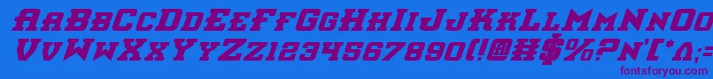 Interceptorbi Font – Purple Fonts on Blue Background