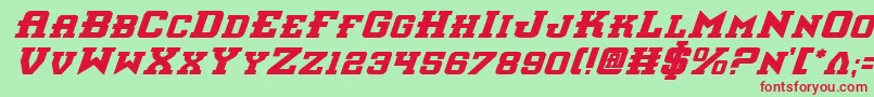 Interceptorbi Font – Red Fonts on Green Background