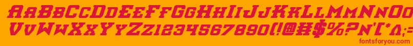 Interceptorbi Font – Red Fonts on Orange Background