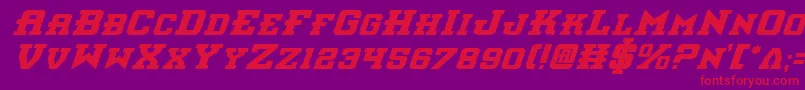 Interceptorbi Font – Red Fonts on Purple Background