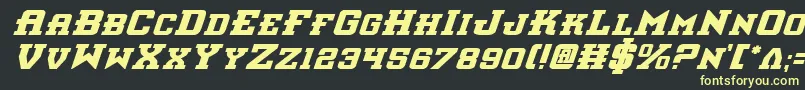 Interceptorbi Font – Yellow Fonts on Black Background