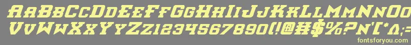 Interceptorbi Font – Yellow Fonts on Gray Background