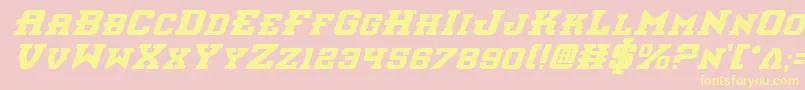 Interceptorbi Font – Yellow Fonts on Pink Background