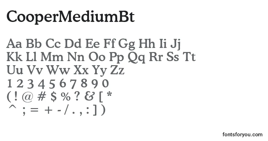 CooperMediumBt-fontti – aakkoset, numerot, erikoismerkit