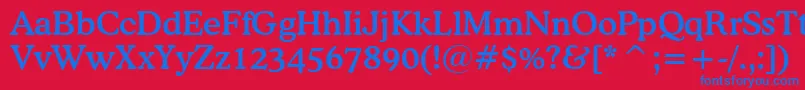 CooperMediumBt Font – Blue Fonts on Red Background