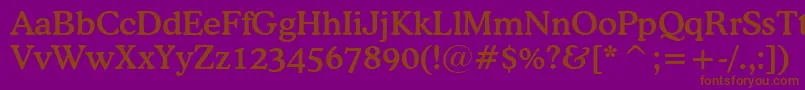 CooperMediumBt Font – Brown Fonts on Purple Background