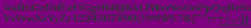 Urwimperialtextbolextwid Font – Black Fonts on Purple Background