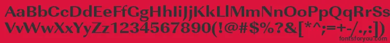 Urwimperialtextbolextwid Font – Black Fonts on Red Background
