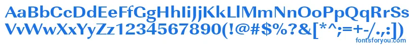 Urwimperialtextbolextwid Font – Blue Fonts on White Background