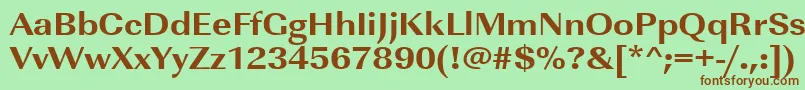 Urwimperialtextbolextwid Font – Brown Fonts on Green Background