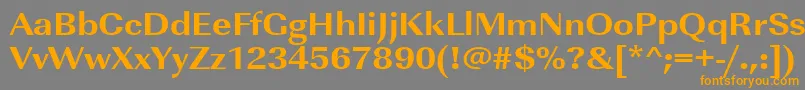 Urwimperialtextbolextwid Font – Orange Fonts on Gray Background