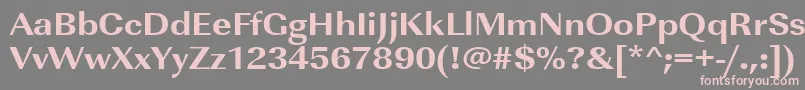Czcionka Urwimperialtextbolextwid – różowe czcionki na szarym tle