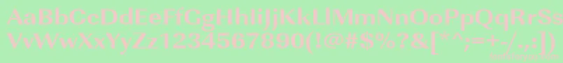 Urwimperialtextbolextwid Font – Pink Fonts on Green Background