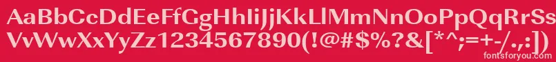Urwimperialtextbolextwid Font – Pink Fonts on Red Background