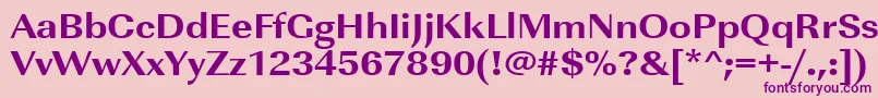 Urwimperialtextbolextwid Font – Purple Fonts on Pink Background