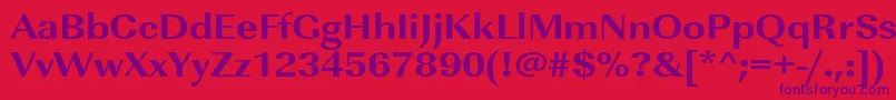 Urwimperialtextbolextwid Font – Purple Fonts on Red Background