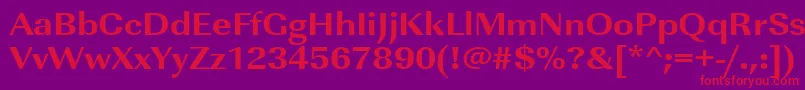 Urwimperialtextbolextwid Font – Red Fonts on Purple Background