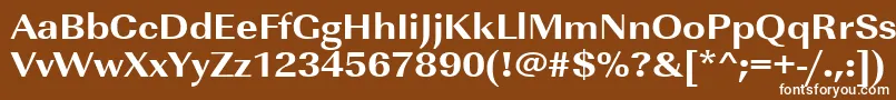 Urwimperialtextbolextwid Font – White Fonts on Brown Background