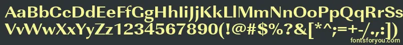 Urwimperialtextbolextwid Font – Yellow Fonts on Black Background