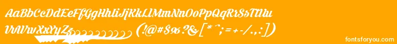 Krinkesregularpersonal Font – White Fonts on Orange Background